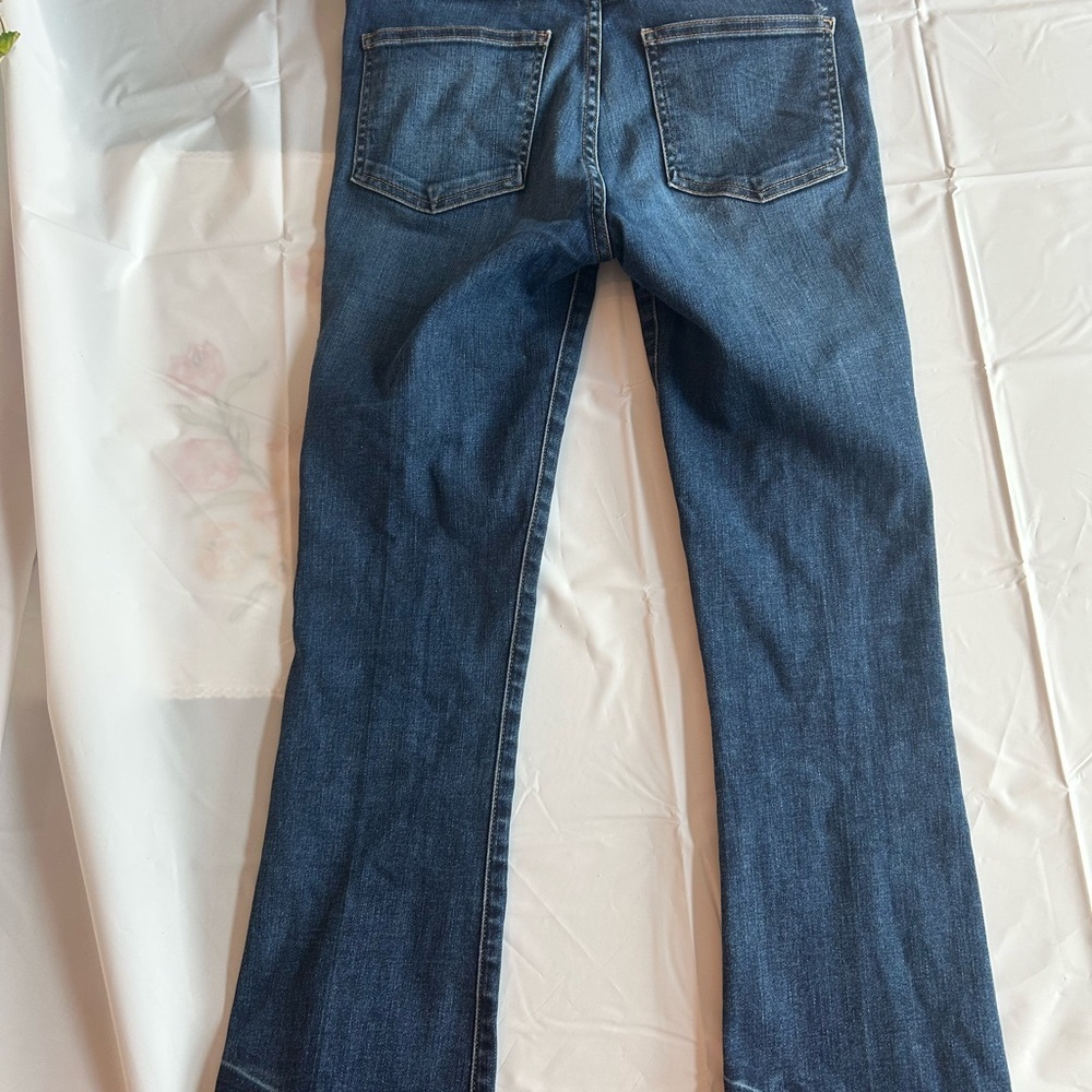 Veronica Beard Carolyn baby boot cut 5 button jeans waist detail size 26 GUC - Picture 8 of 8